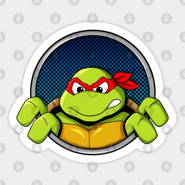 Turtle power Raph Sticker by nicitadesigns